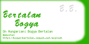 bertalan bogya business card